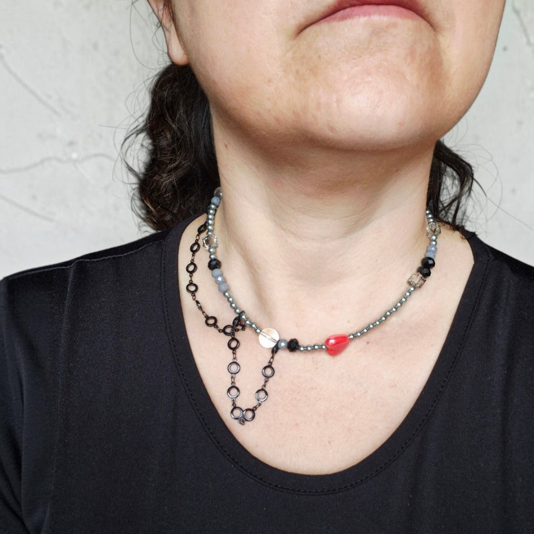 Collar corazón rebelde
