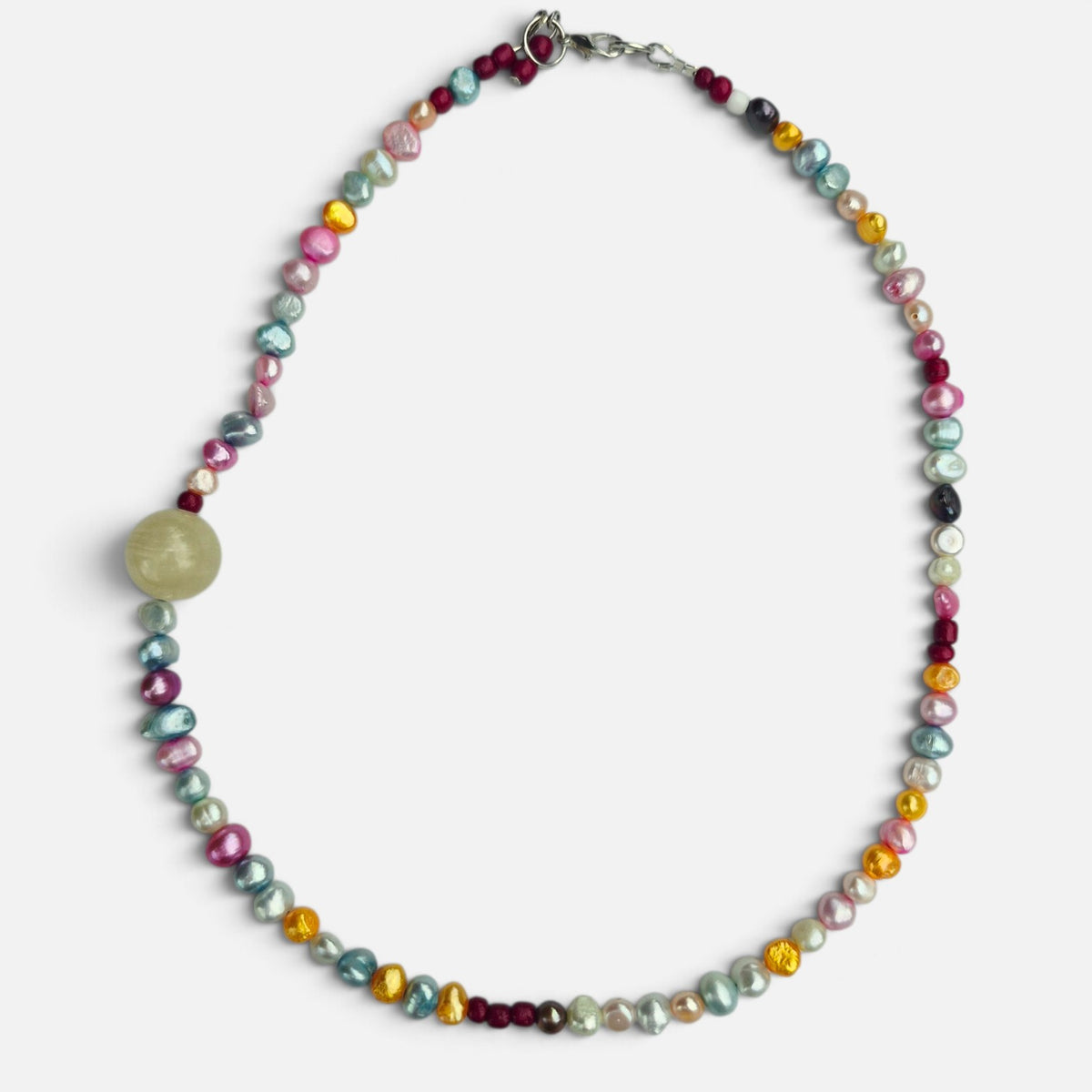 Collar Perlas Arcoíris