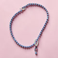 collar cristales celeste