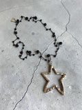 Collar crochet negro estrella