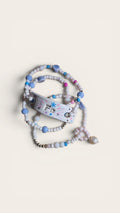Pulsera Artesanal de la Fe | Cristales y Arcilla Pintada a Mano