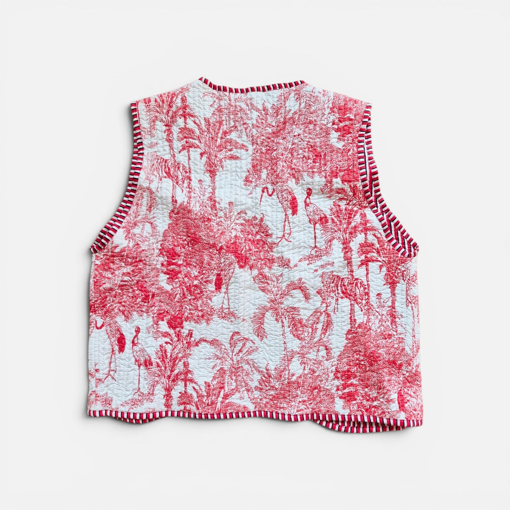 Vest rojo y blanco