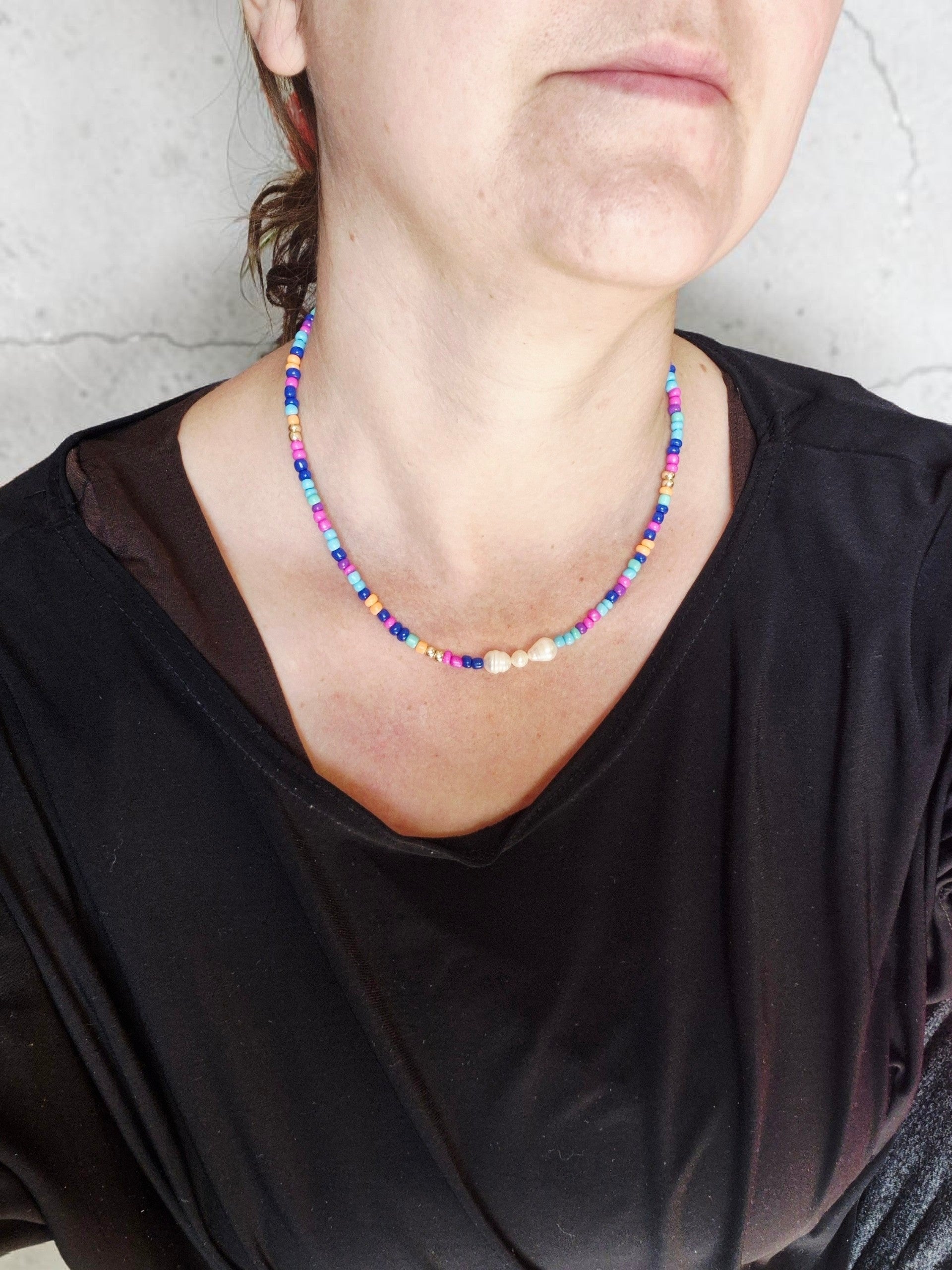 Collar mostacillas colores