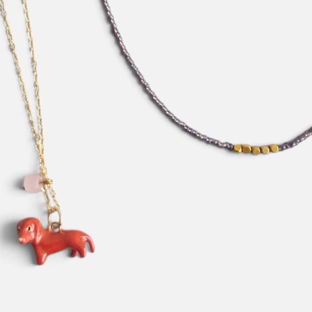 Set de collares Salchicha y mostacillas