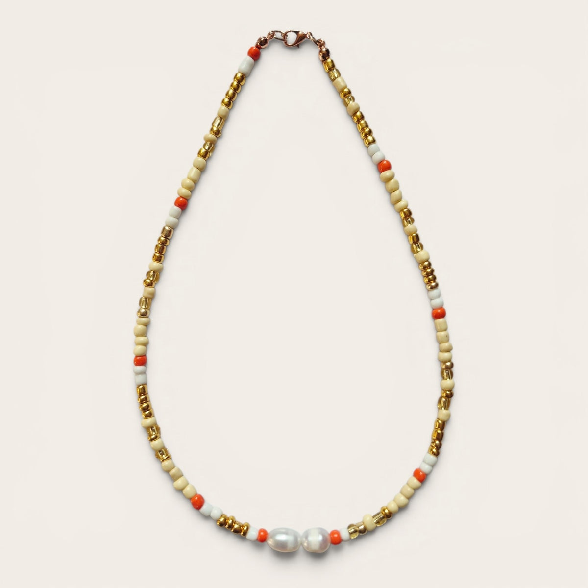 Collar de Mostacillas con Perlas de Río