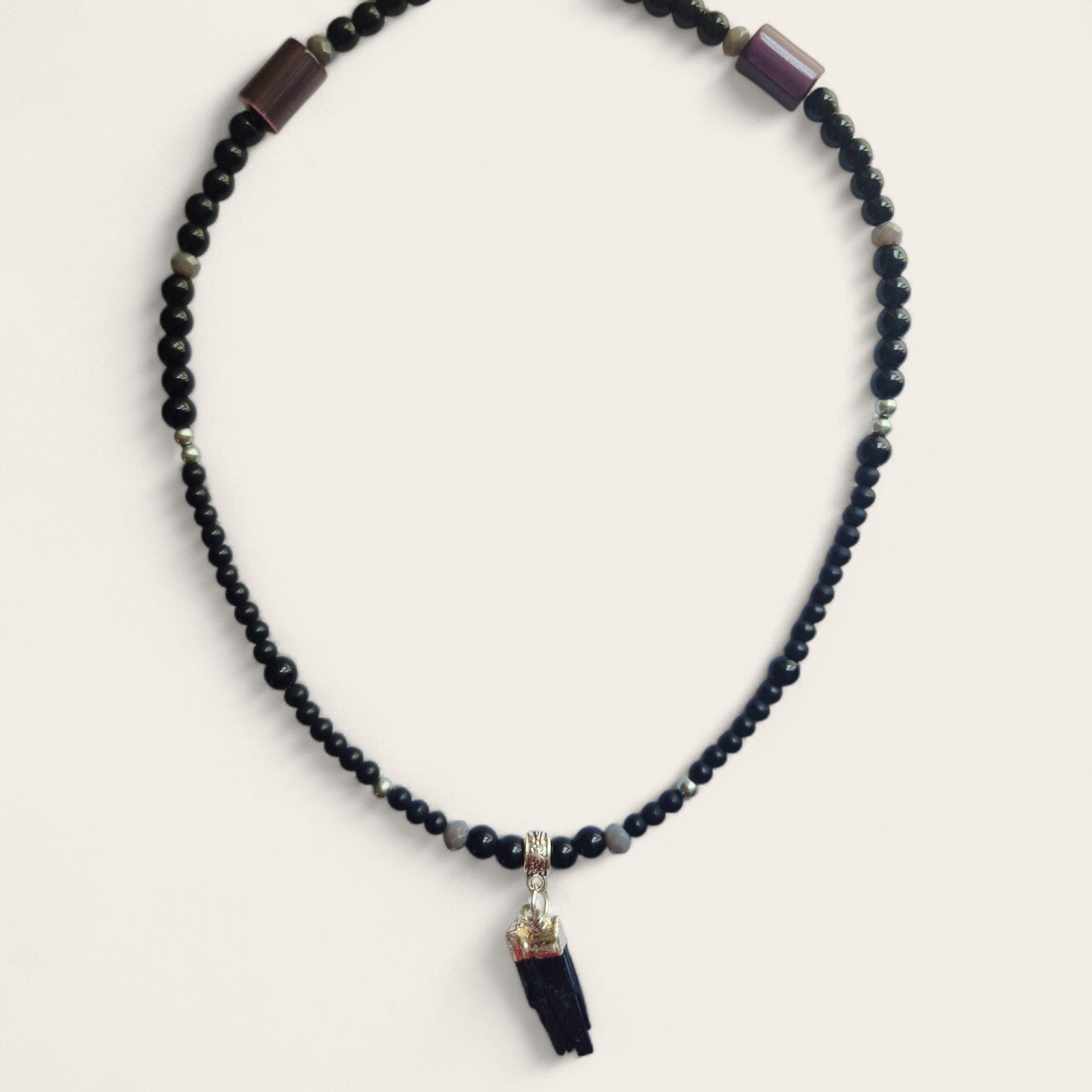 Collar turmalina negra