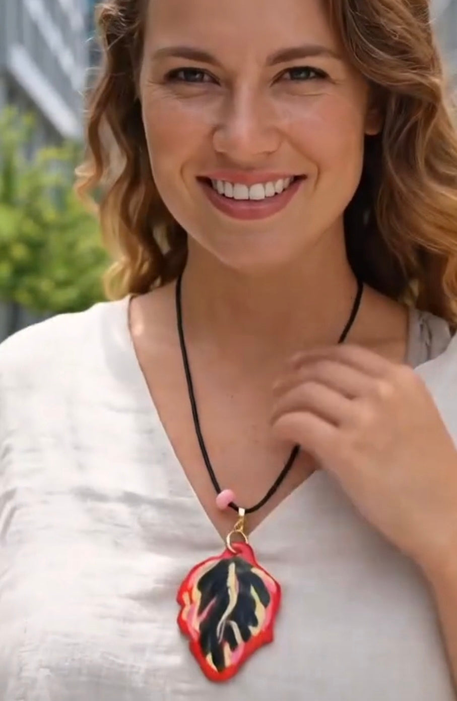 Collar hoja colores