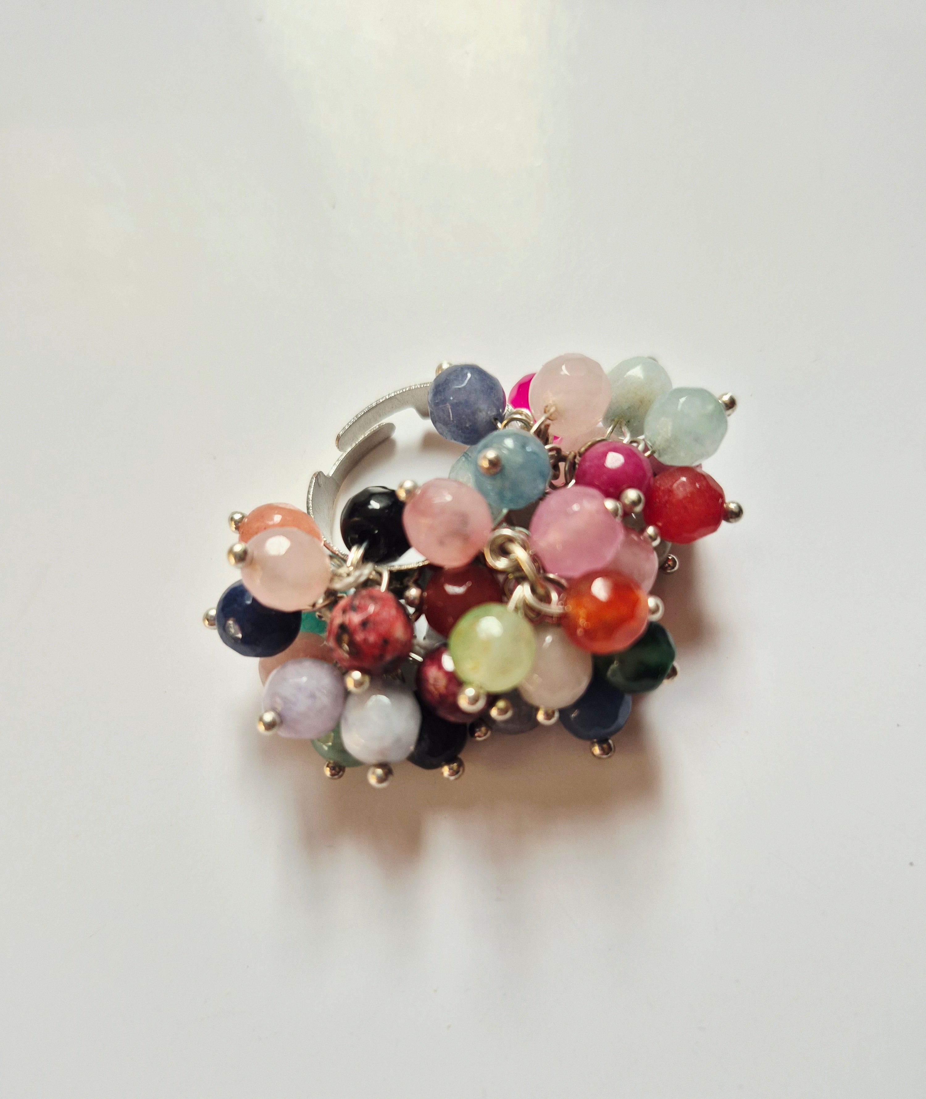 Anillo ágatas colores