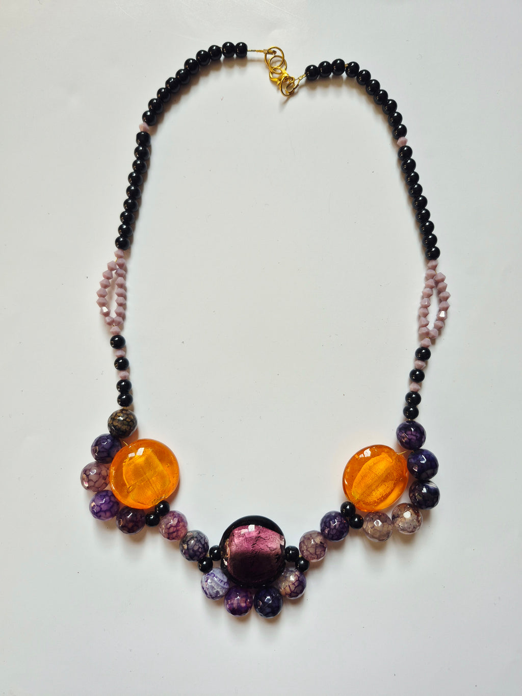 Collar ágatas morado