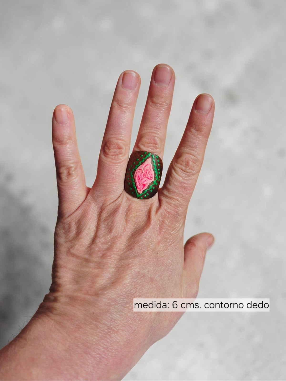 Anillo de Madera Pintada