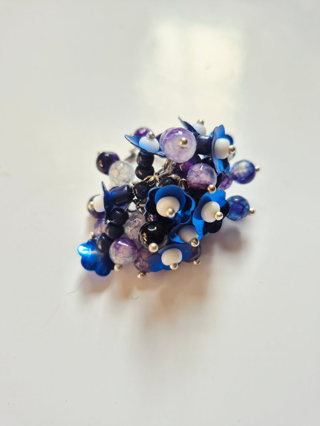 Anillo lentejuelas azul
