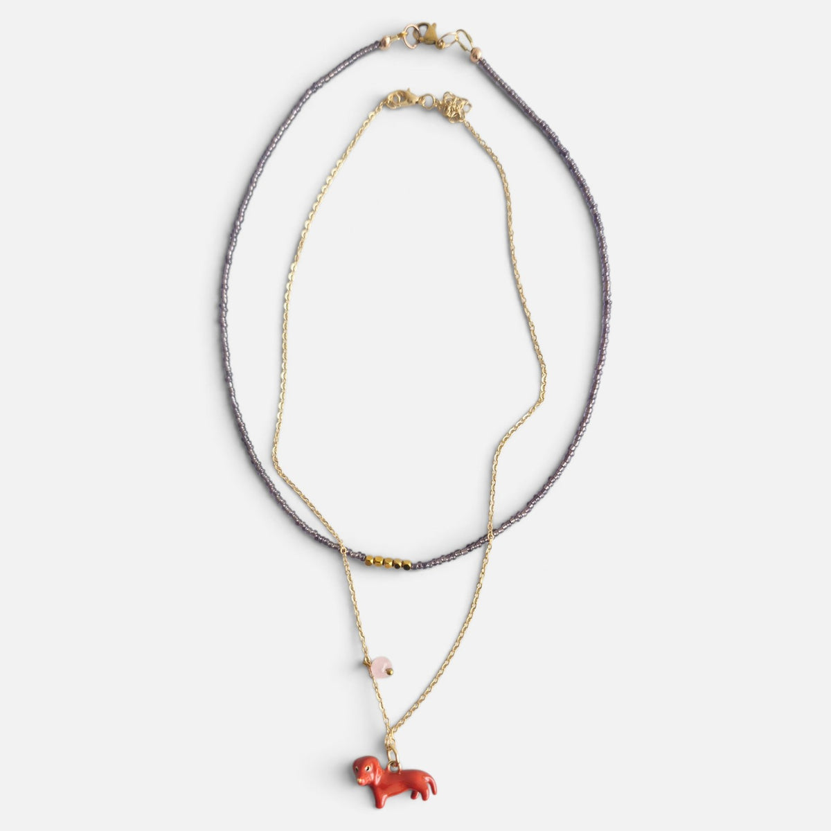Set de collares Salchicha y mostacillas