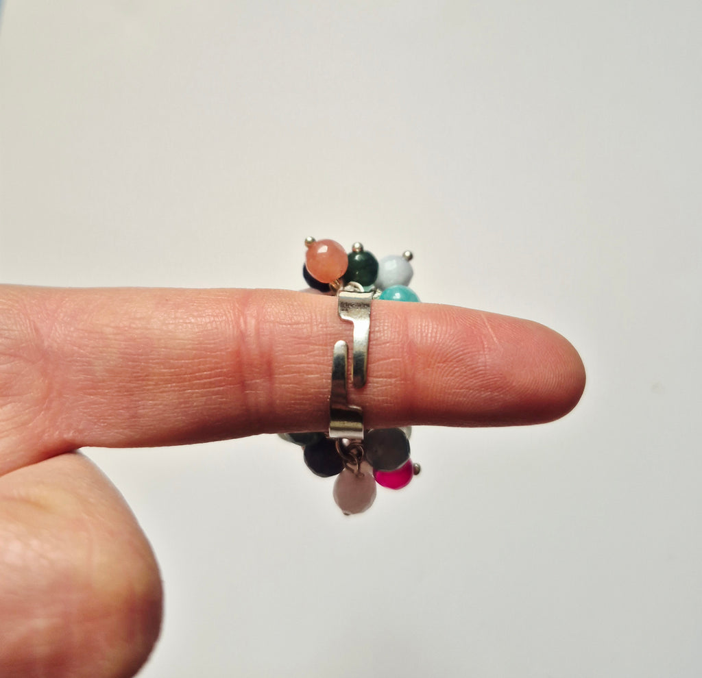 Anillo ágatas colores