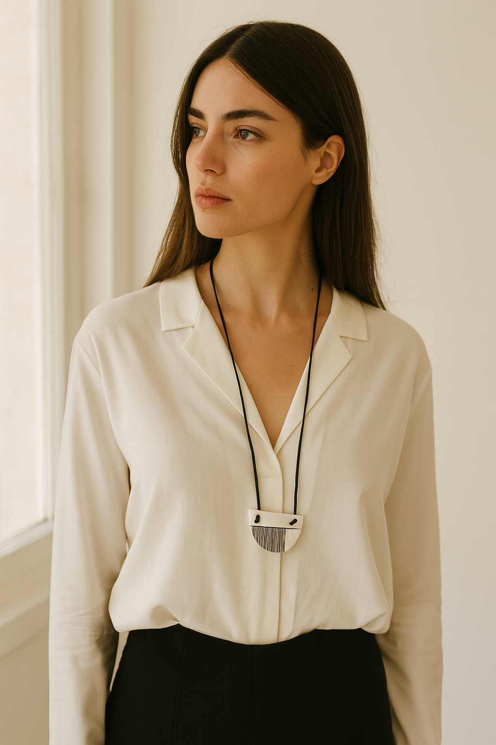 Collar arcilla ByN
