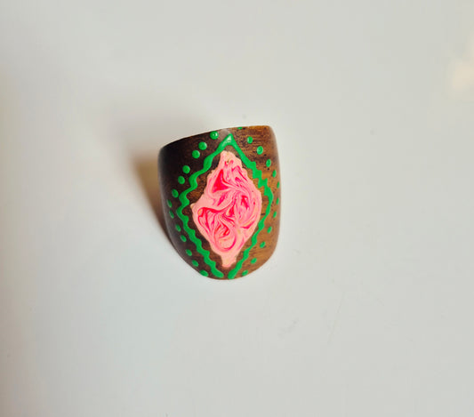 Anillo de Madera Pintada